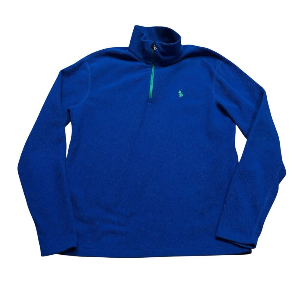 Polo Ralph Lauren 1/4 Zip Performance Fleece Royal Blue Mens Small/Womens Large